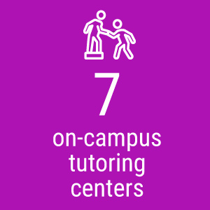 7 on-campus tutoring centers